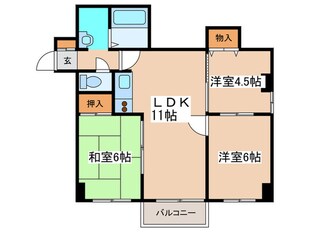 札幌三善ビルの物件間取画像